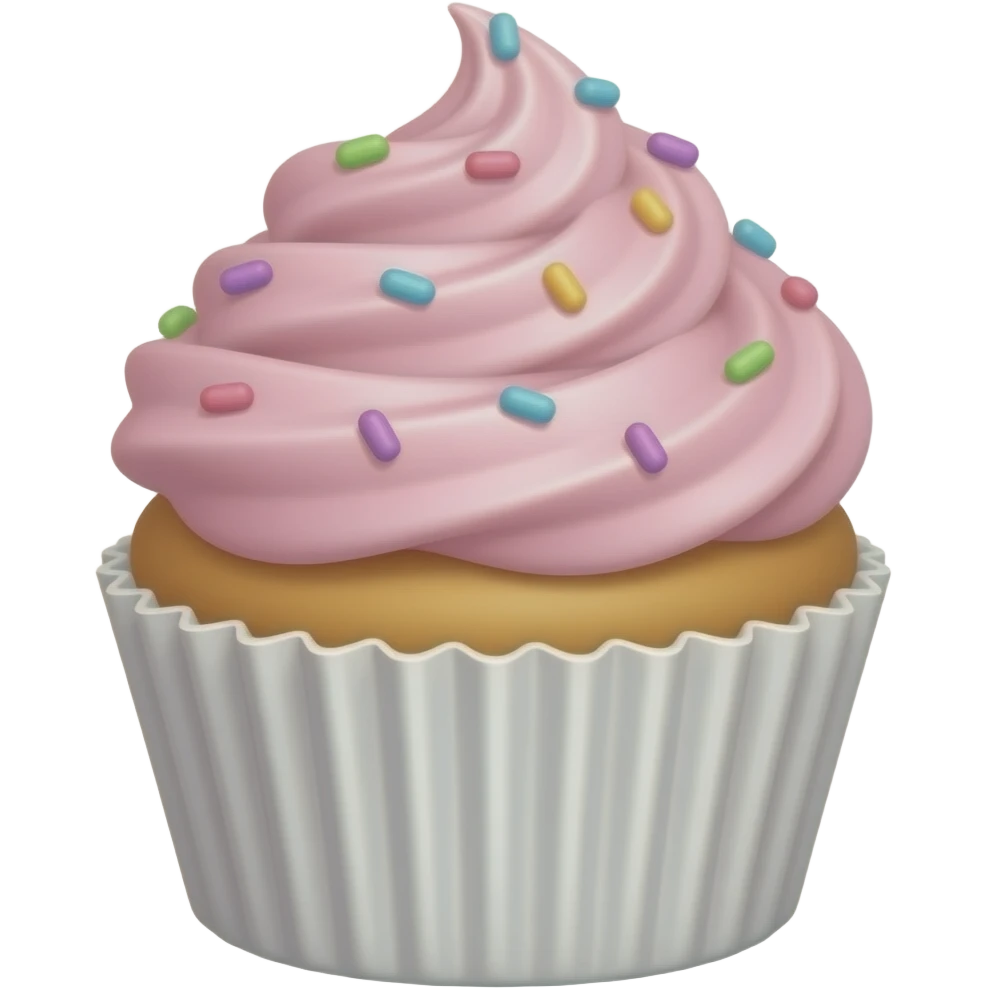 Cupcake with pink icing emoji