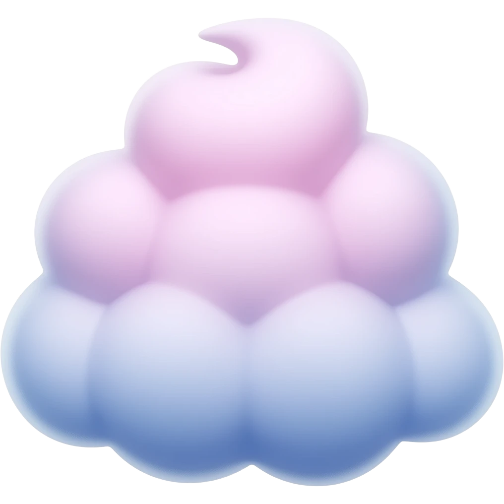 cotton candy pink & blue emoji