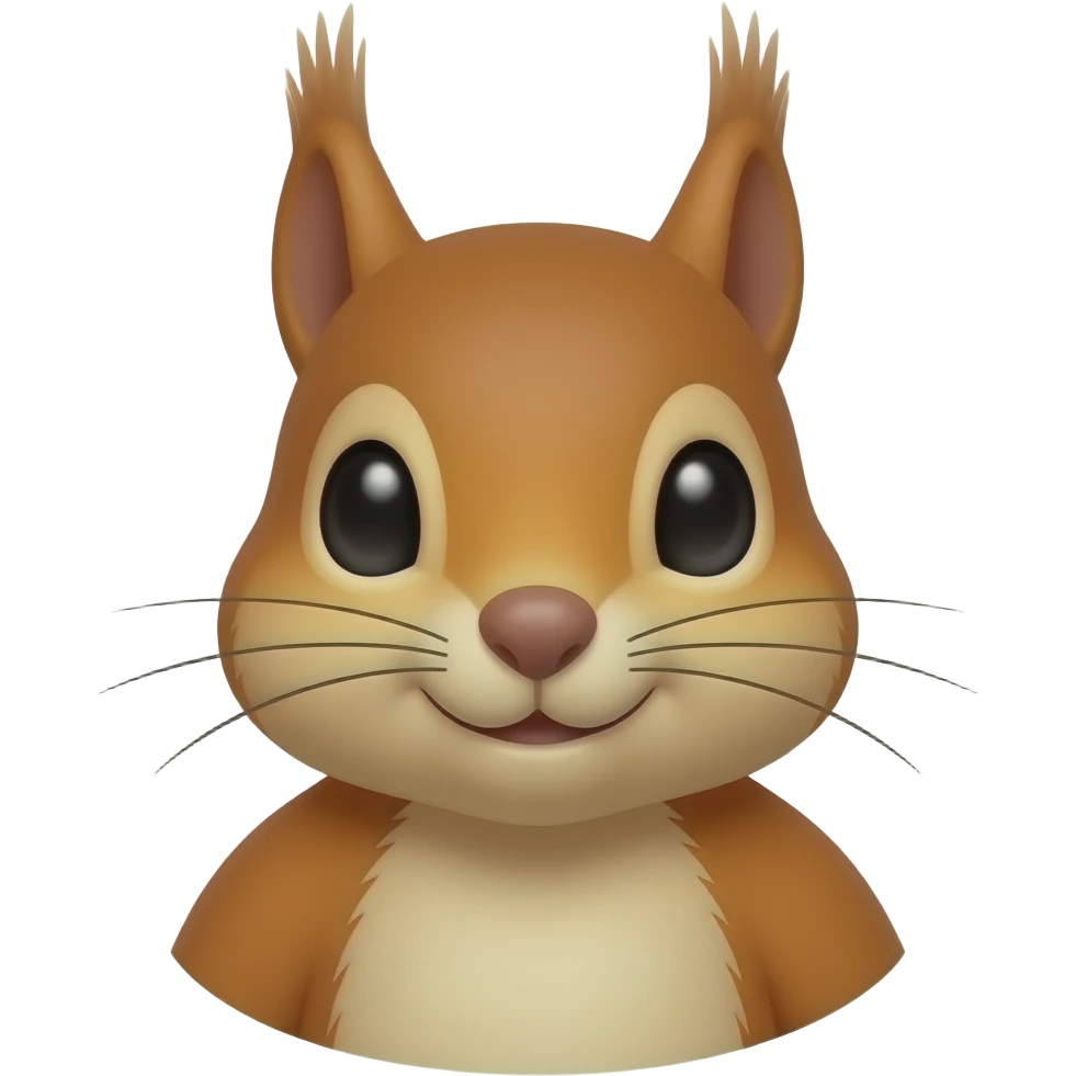 golden squirrel head and neck emoji