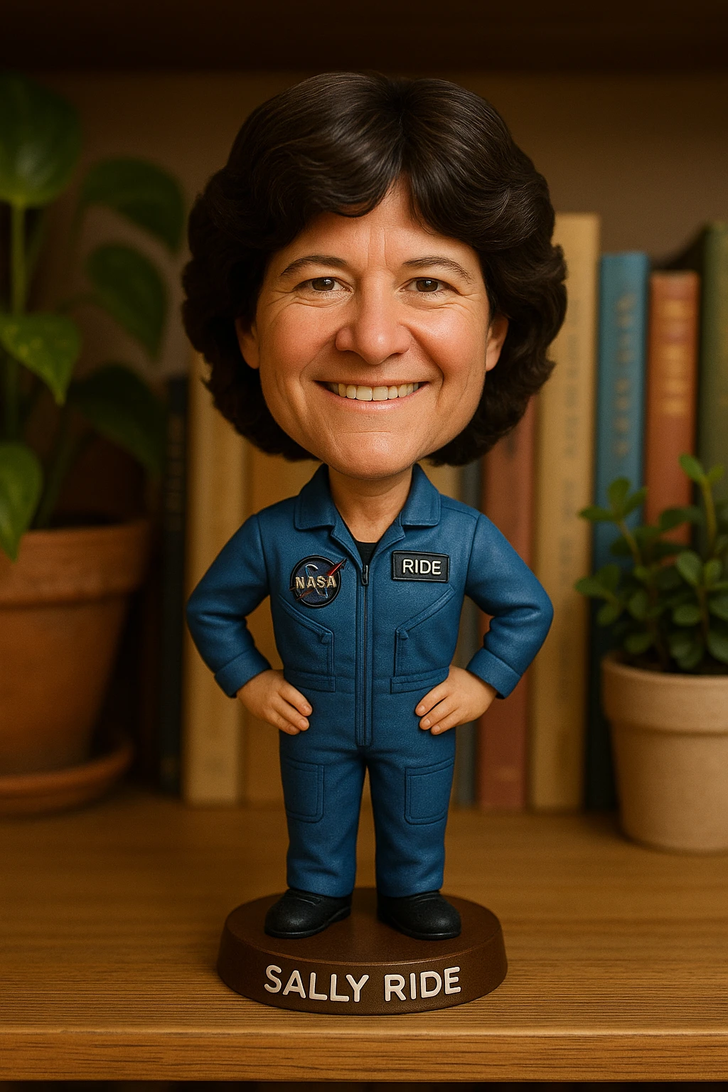 A woman's Sally Ride  emoji