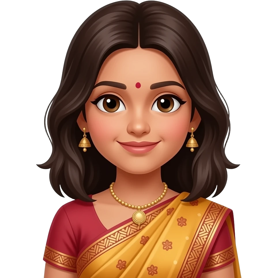 Girl in saree emoji