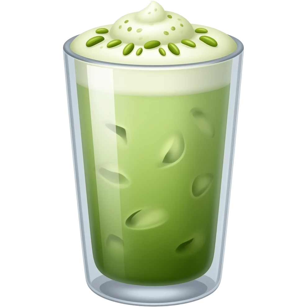 Pistachio iced matcha latte emoji