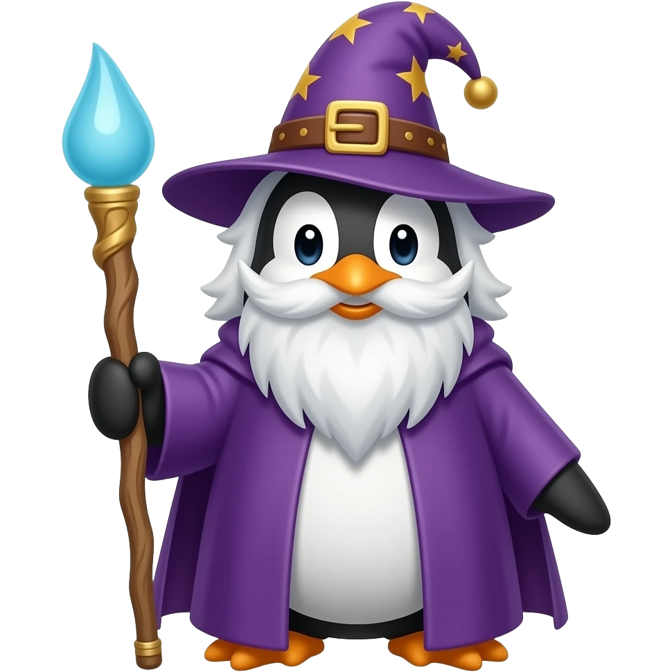 Penguin Wizard emoji