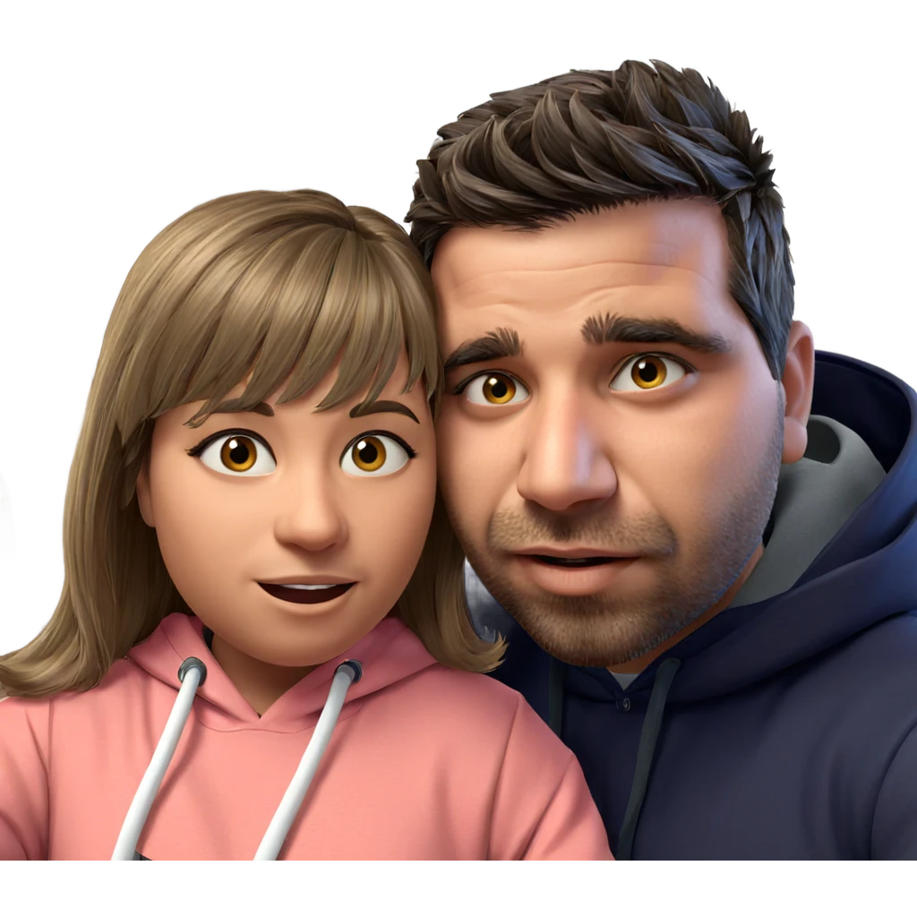 casual duo with accessories emoji