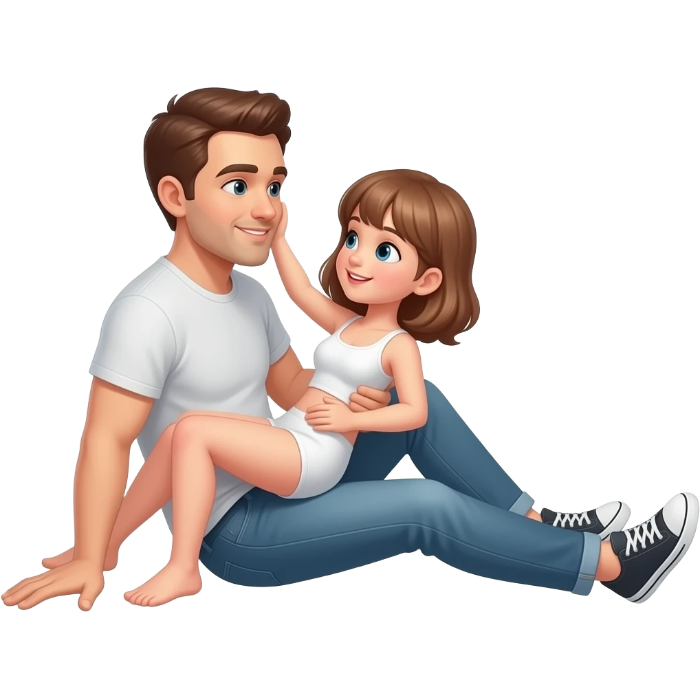 a man and a girl in sex position without clothes emoji