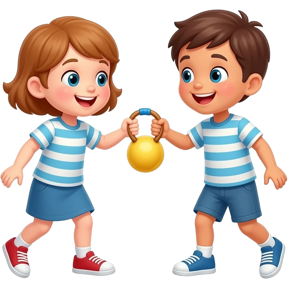 happy kids playing tag emoji