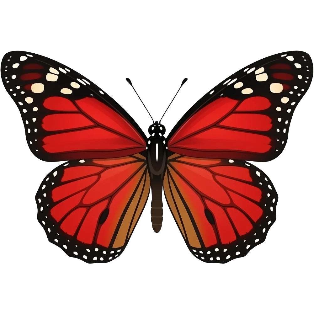 Una mariposa roja emoji