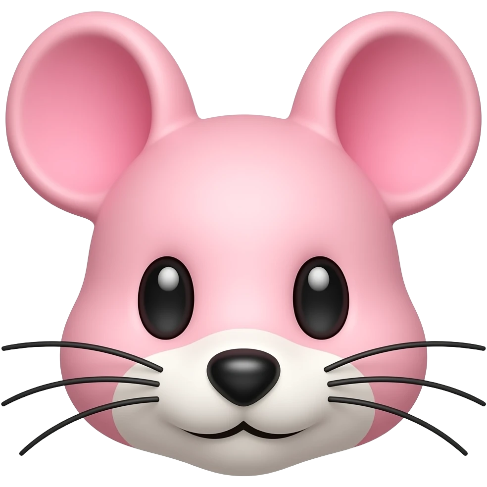 Cute Light pink mouse face emoji