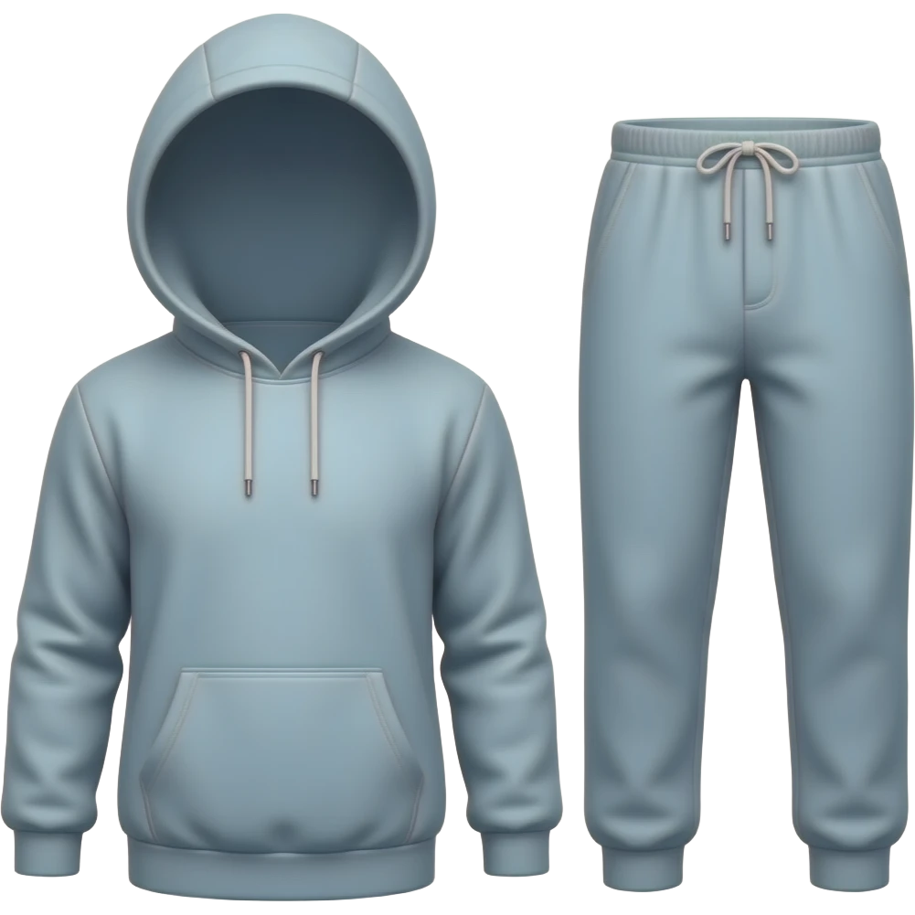 hoodies and sweatpants say modern language sweatsuit emoji