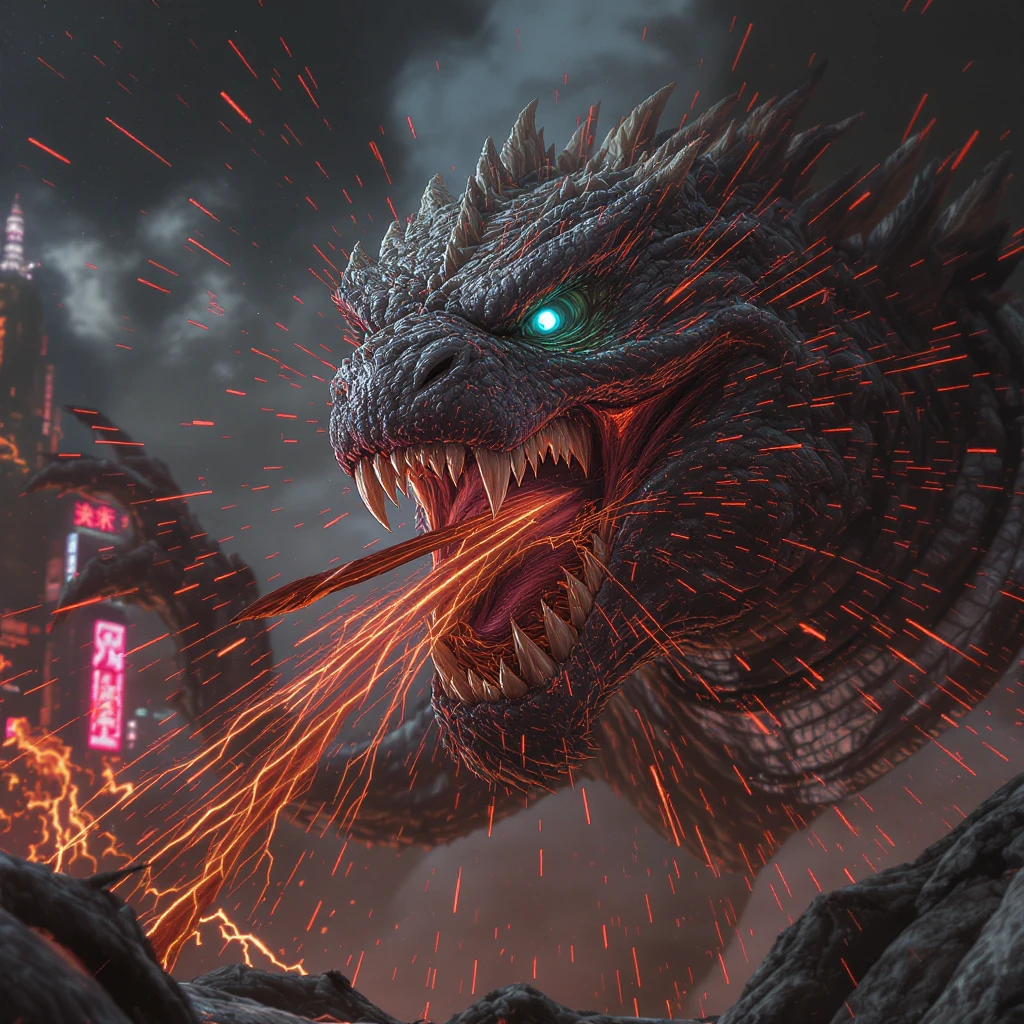 godzilla attackig ny emoji