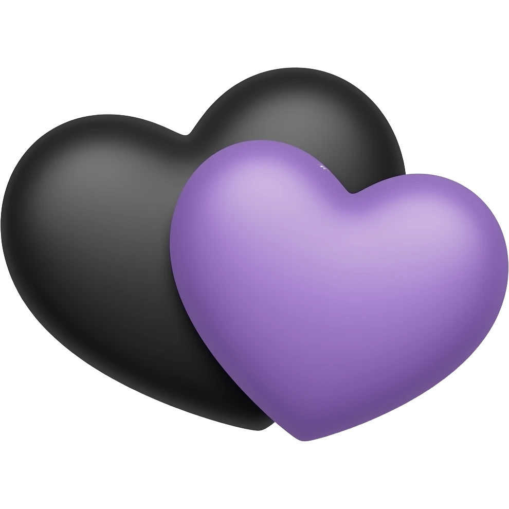 🖤💜 combine these two very nicer and cutesy emoji