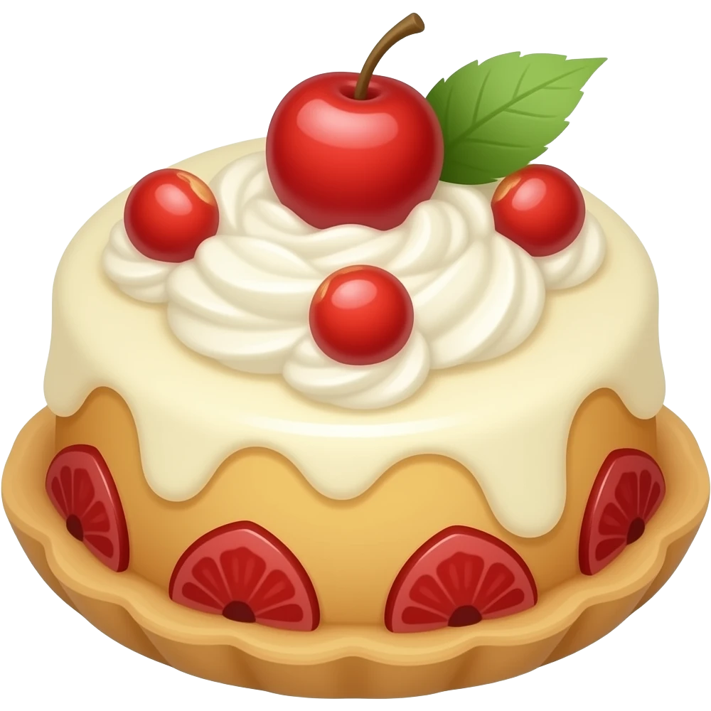 Dessert vanille et fruit rouges emoji