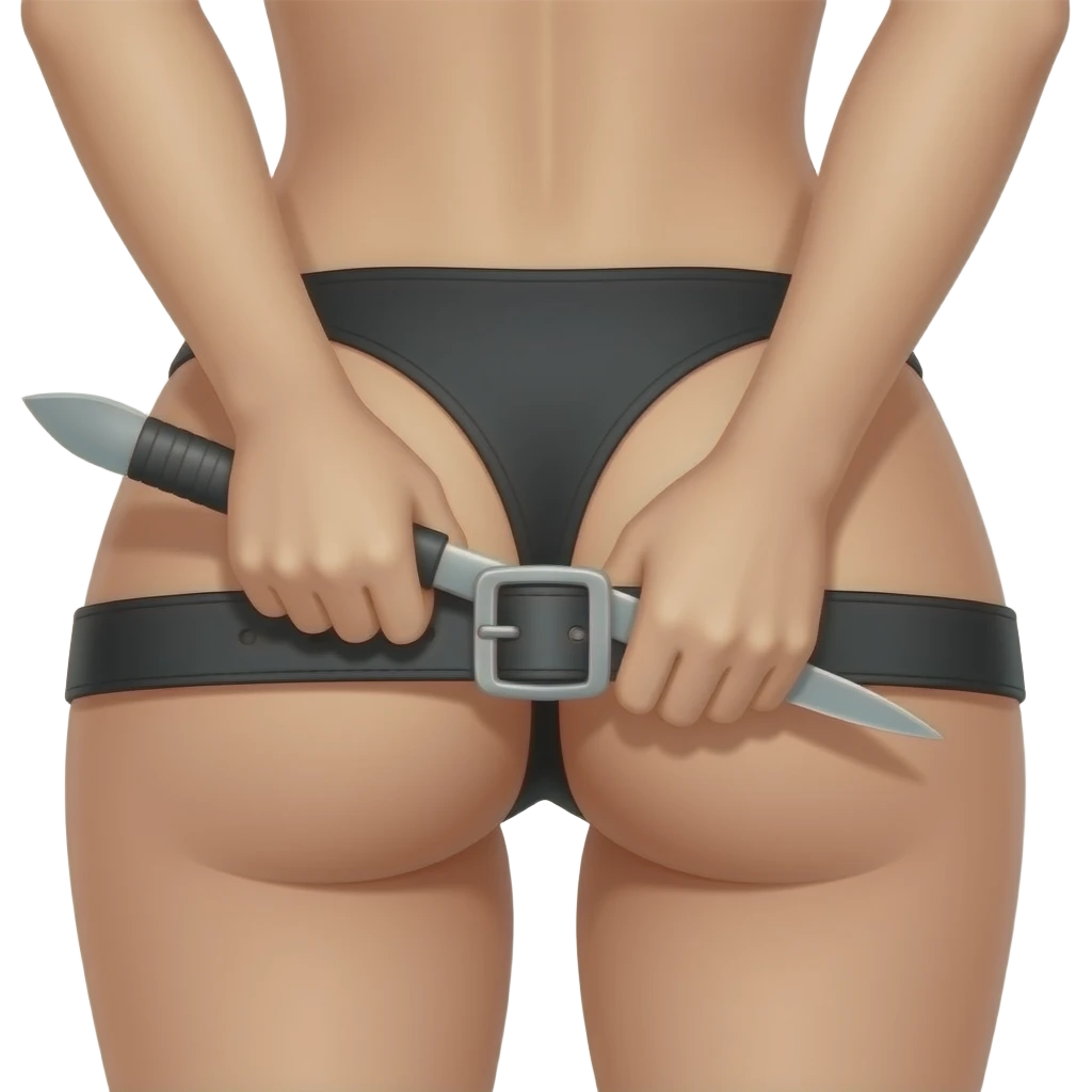 belt butt whooping emoji