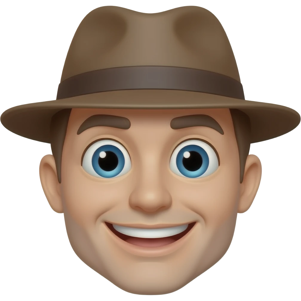 Şapkalı dişleriyle gülen emoji emoji