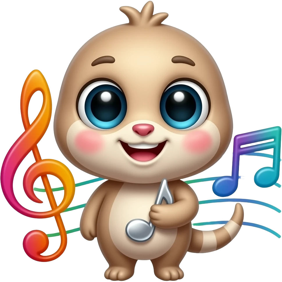 MAKE A POOKIE EMOJI ON A MUSIC LOGO emoji