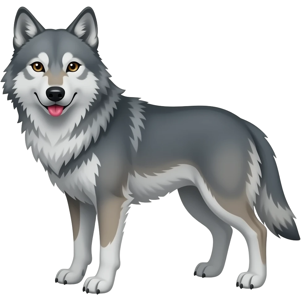 wolf with lipstick out emoji