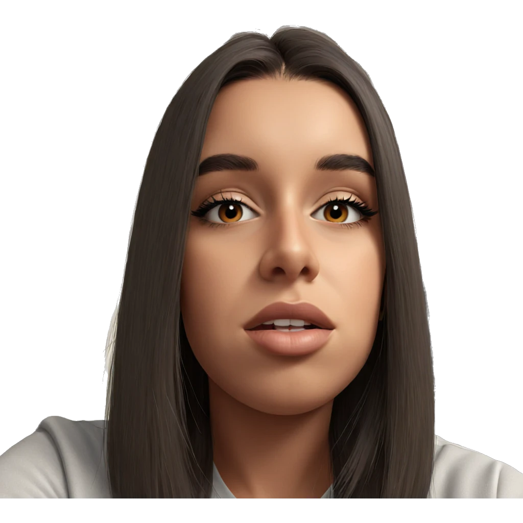 realistic portrait of girl emoji