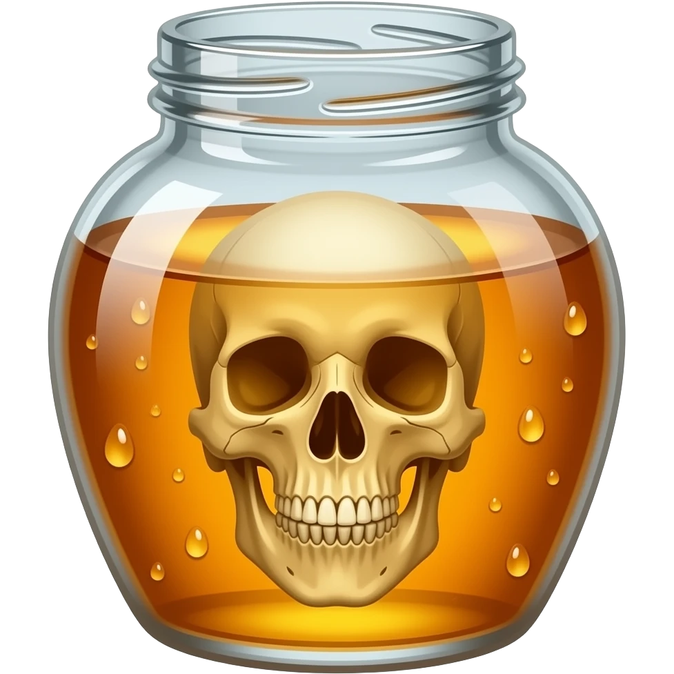 Skull in a honey bottle emoji