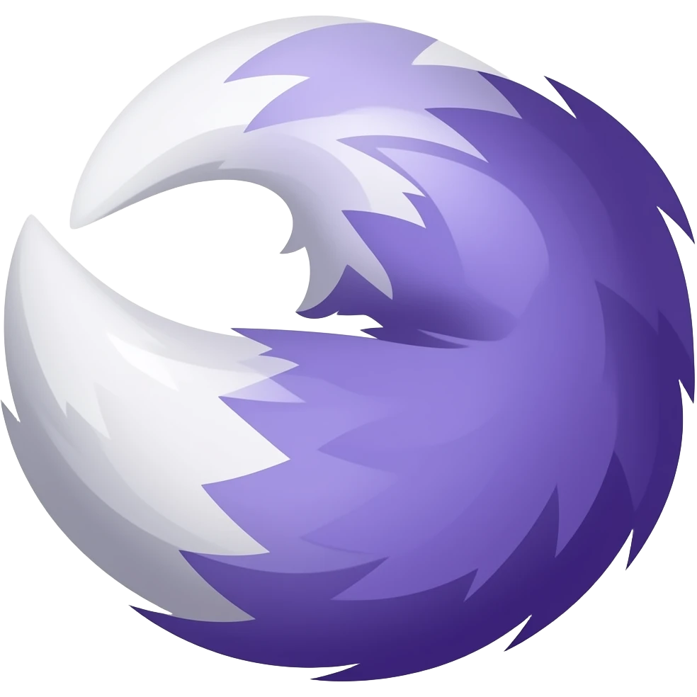 Purple wolf tail emoji