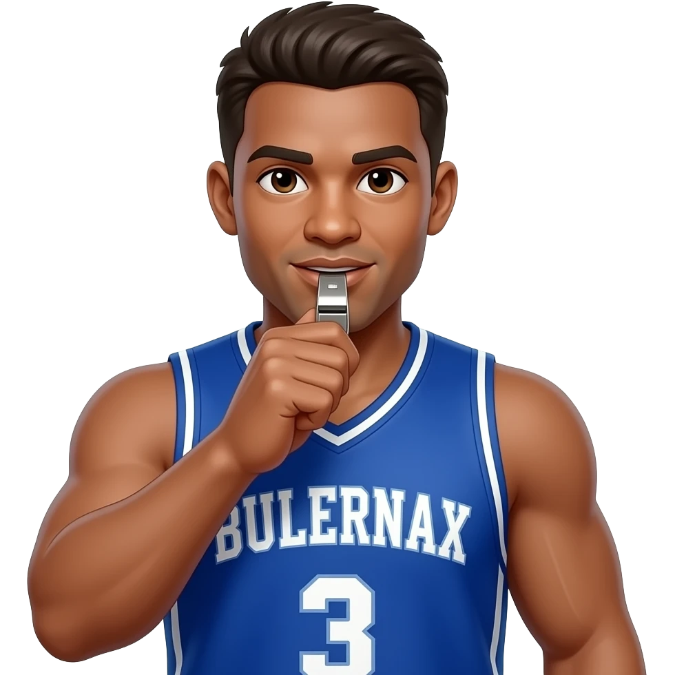 Athletic basketball coach emoji