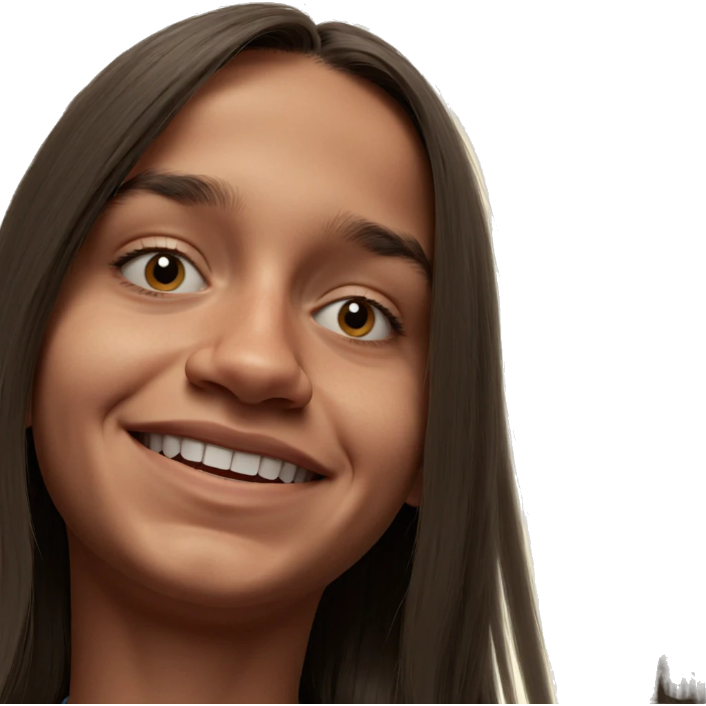 smiling boy with long hair emoji