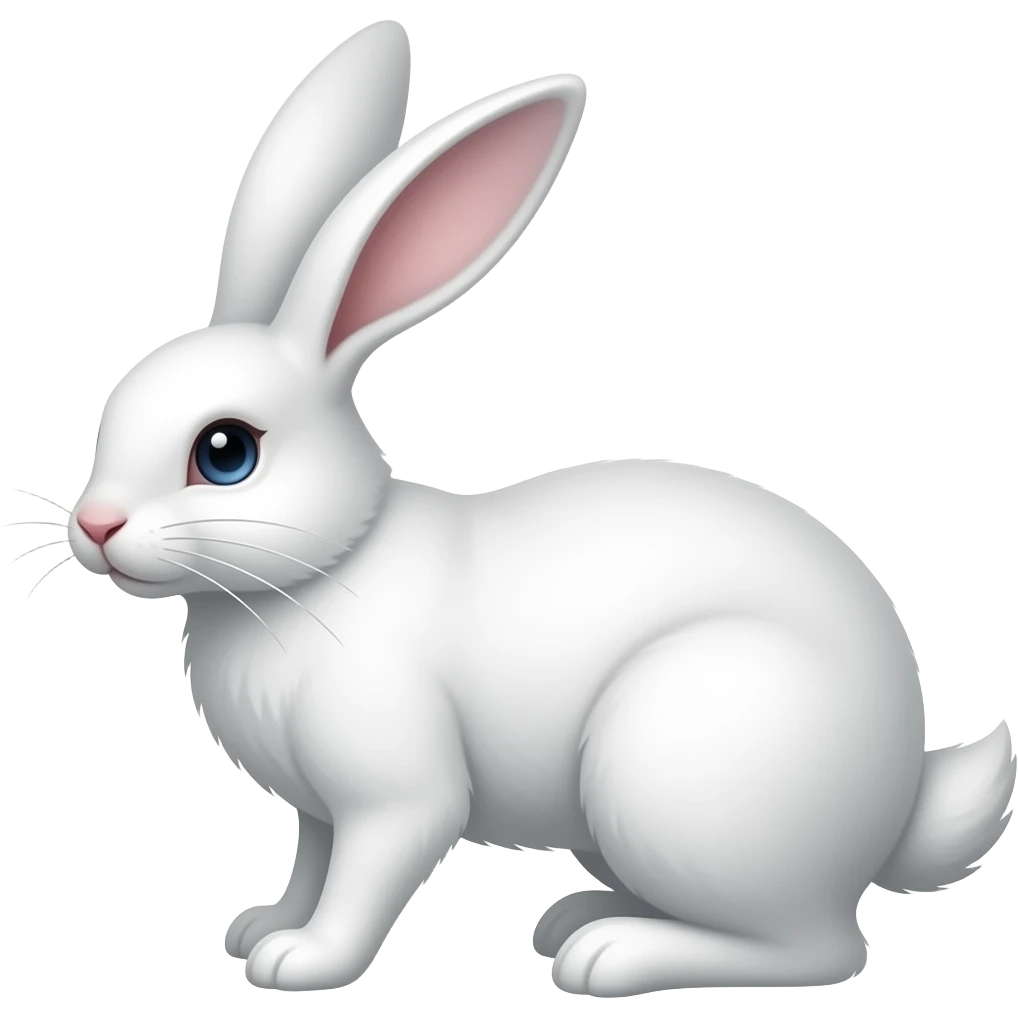 White rabbit/ bunny gothic emoji