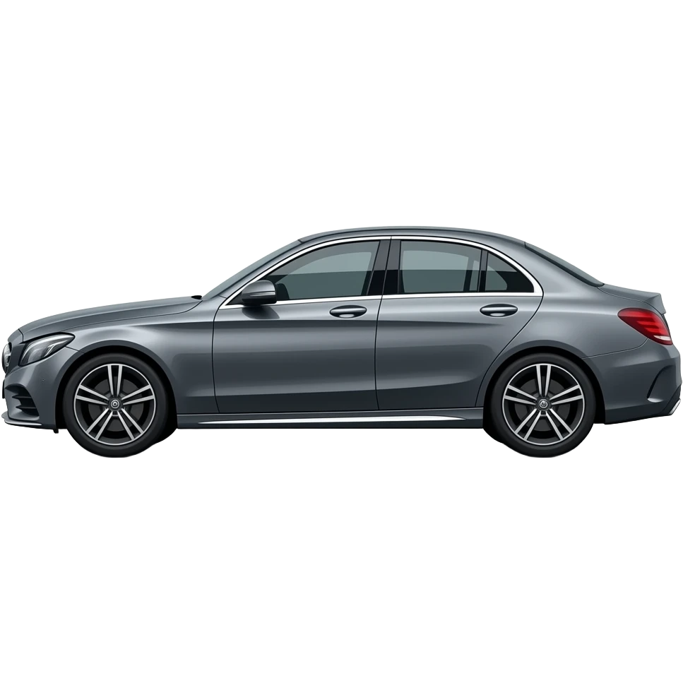 dark Graphite Grey Metallic mercedes c class w205 from the side emoji