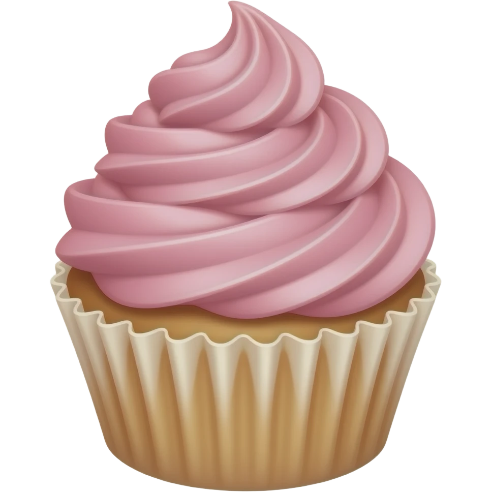 Cupcake with pink icing emoji
