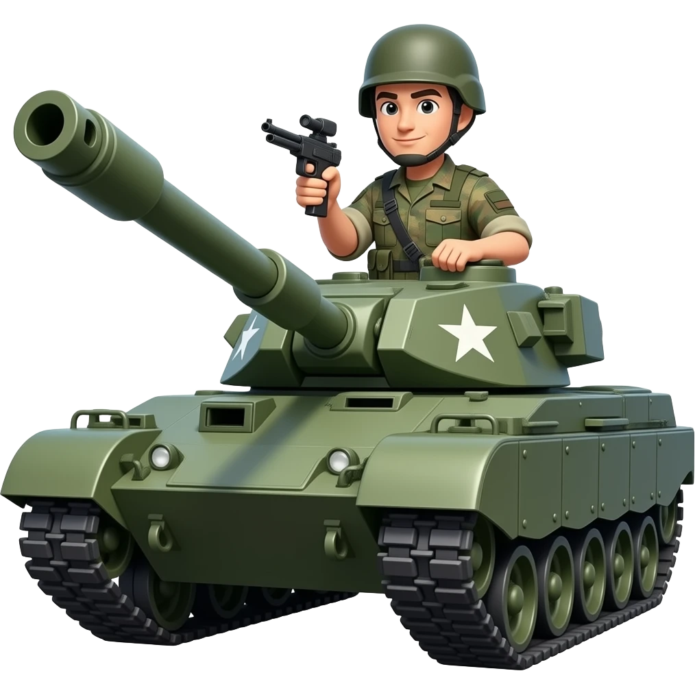 Tank with War person about to snap emoji
