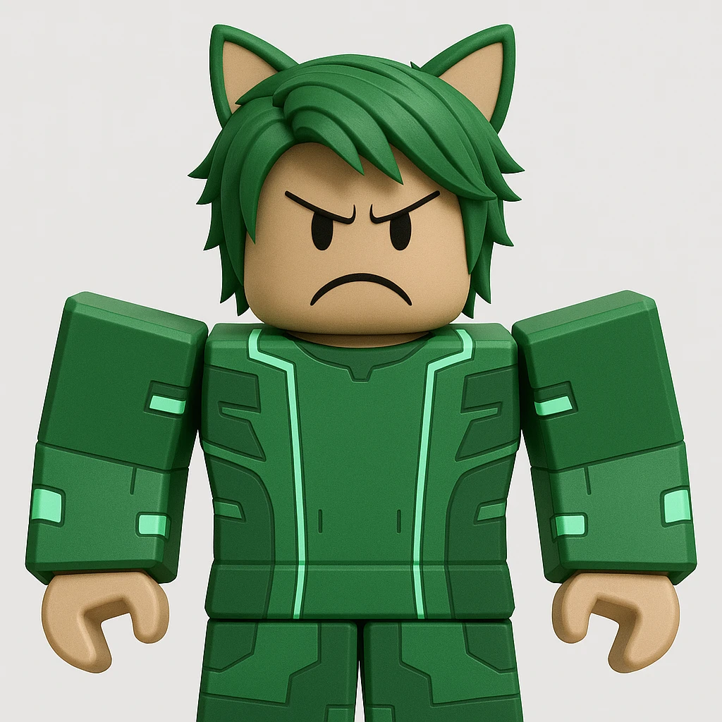 Edit the character in the reference image to have an angry expression, keeping the original Roblox style, outfit, and face color exactly as in the reference image. emoji