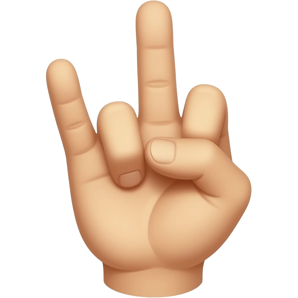 shaka hand with middle finger emoji