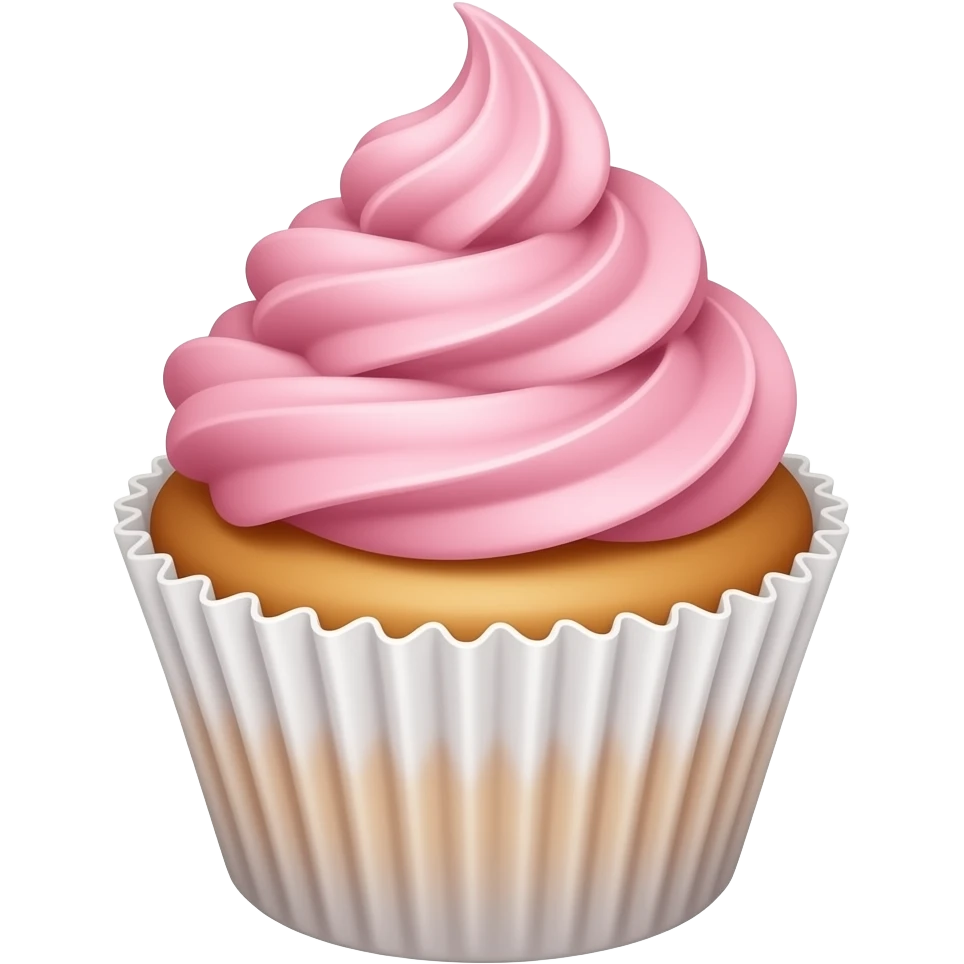 Cupcake with pink icing emoji