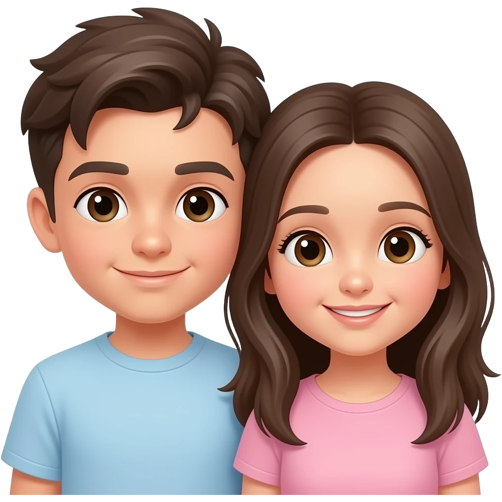 Two faces boy and girl cheek to cheek snuggling emoji