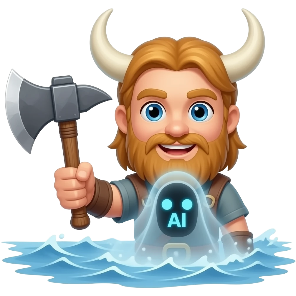 Alors le skald tente une saga longue, brandissant la plume comme une hache jusqu'à ce que le spectre de l'AI surgisse du brouillard ! 😁🪓🌊 emoji