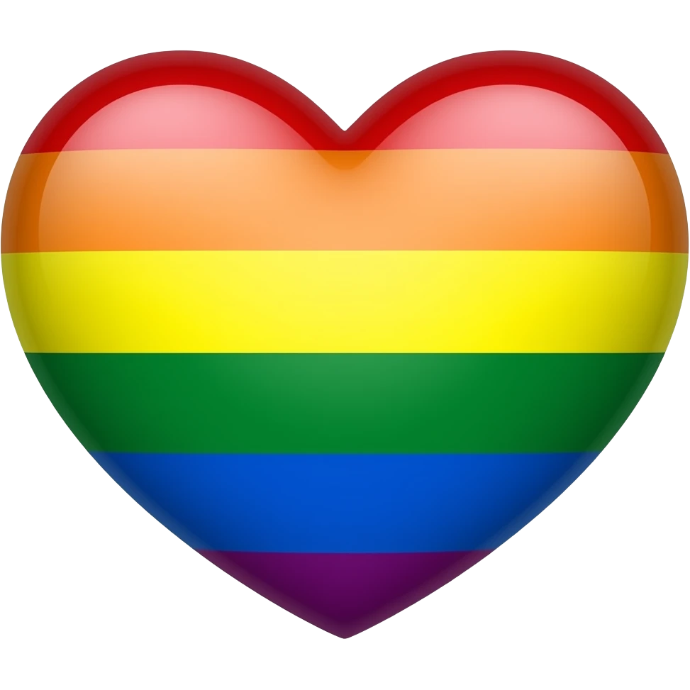 LGBT flag heart emoji