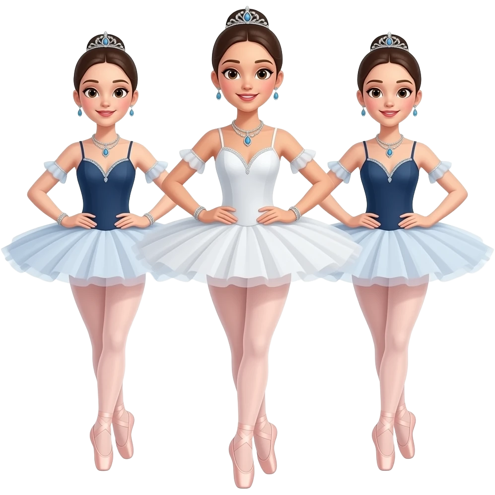 балерины с украшениями emoji