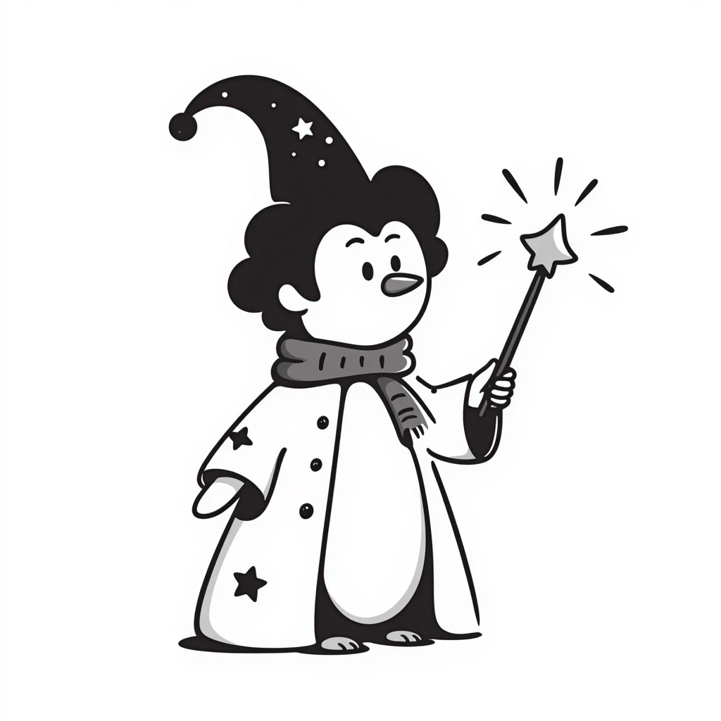 A penguin wizard emoji