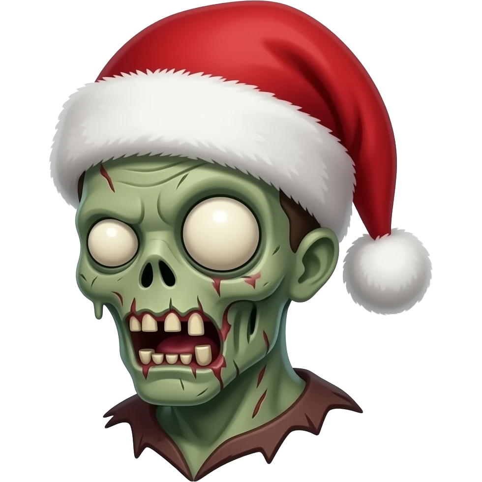 zombile with Santa Hats emoji