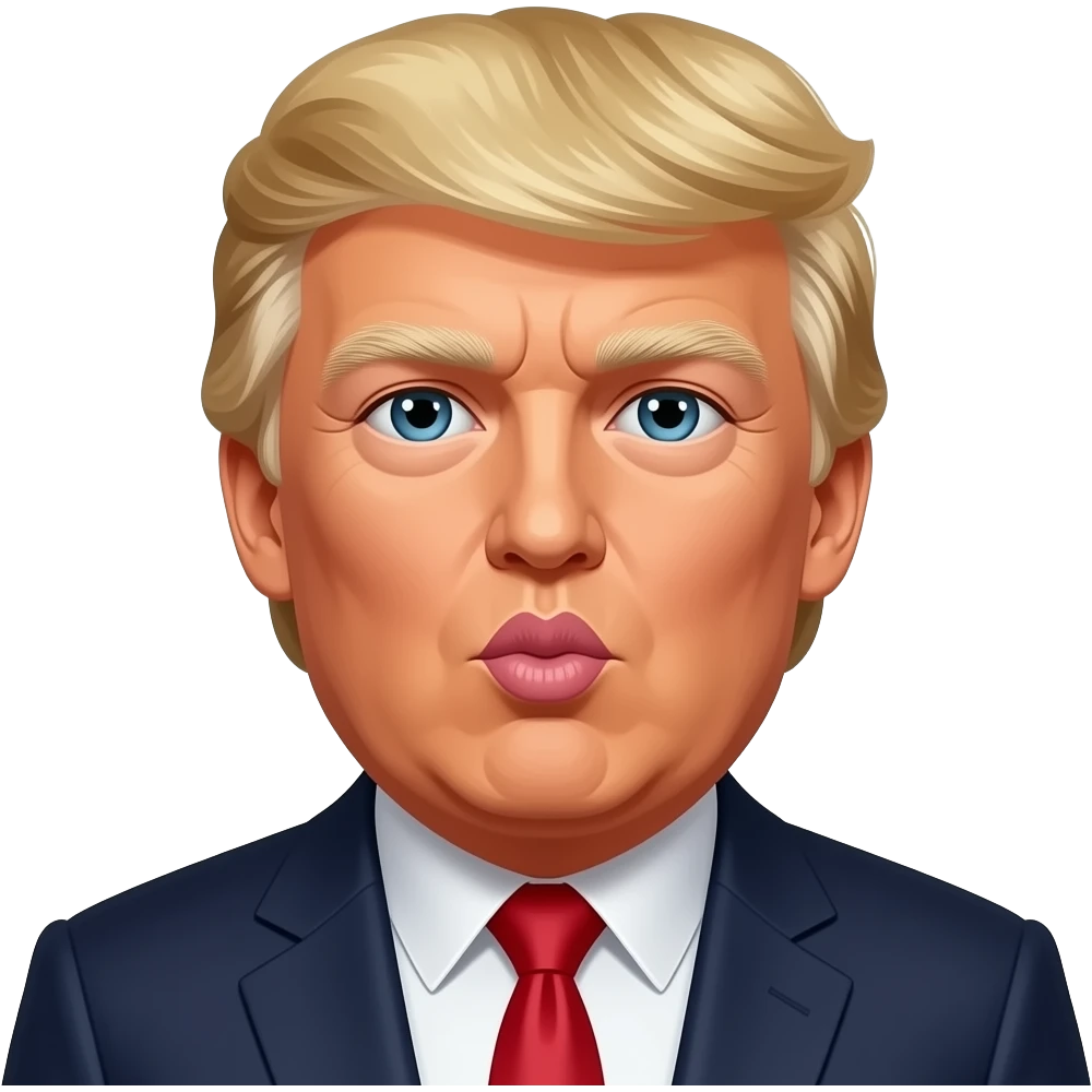 President trump blowing kiss emoji