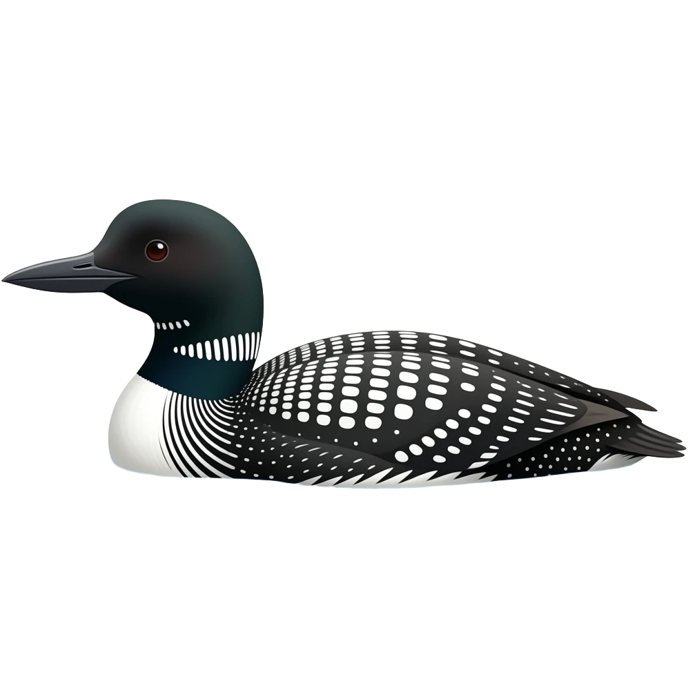A loon! A black and white water bird! emoji