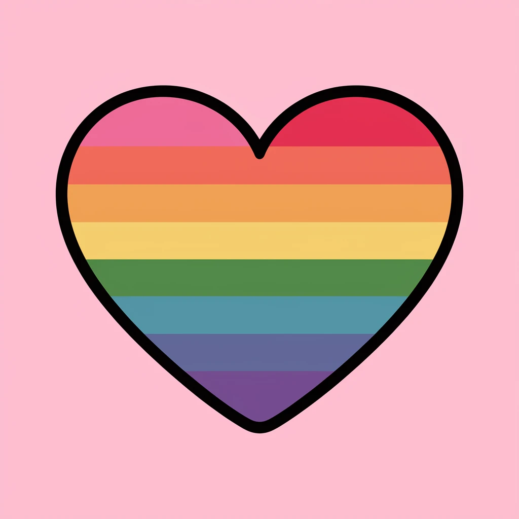 heart with a rainbow pastel gradient emoji