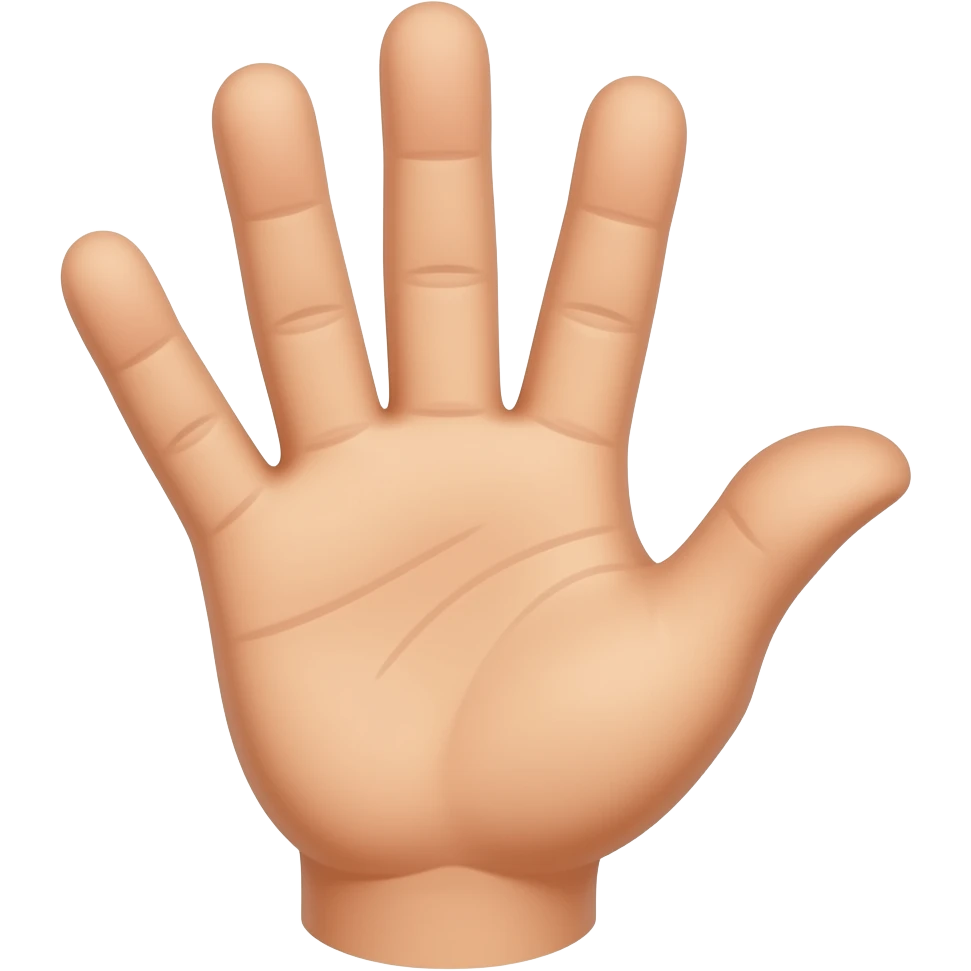 Middle three fingers are open emoji