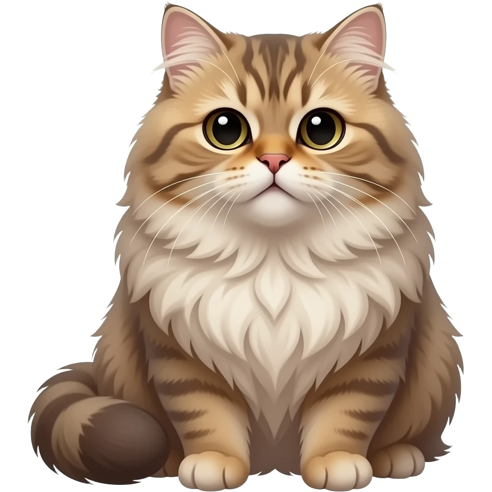 Realistic ugly sitting fat beautiful fine aesthetic thin Persiancat emoji