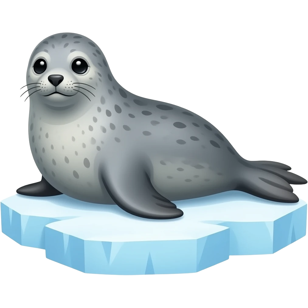 a Picture of a seal background is the antartica emoji