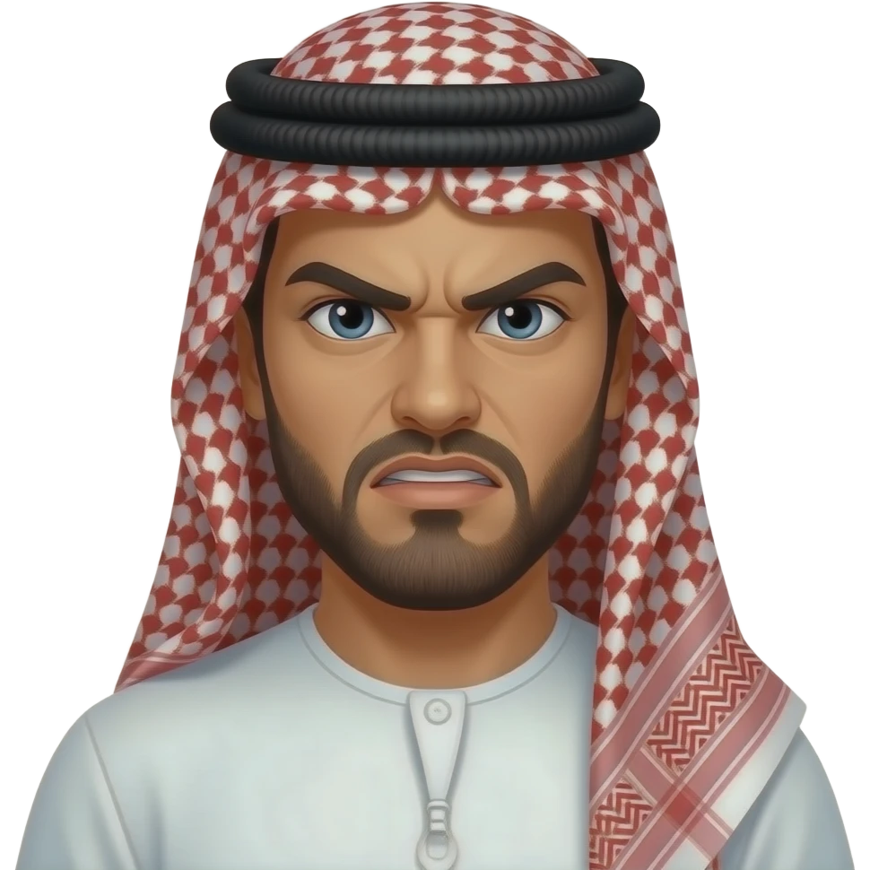 Angry Arabic man emoji