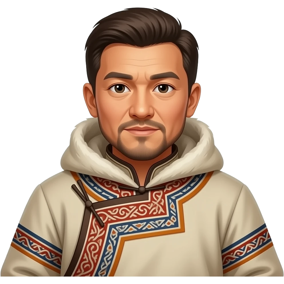 yakutian man in national old clothing emoji