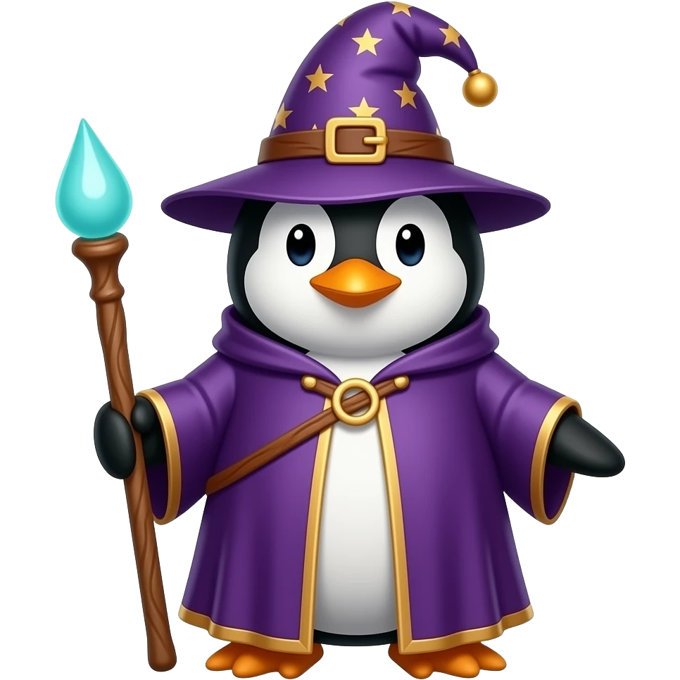 Penguin Wizard emoji