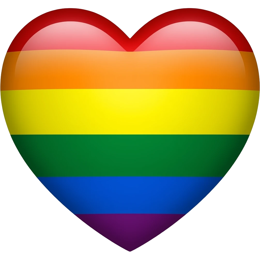 LGBT flag heart emoji