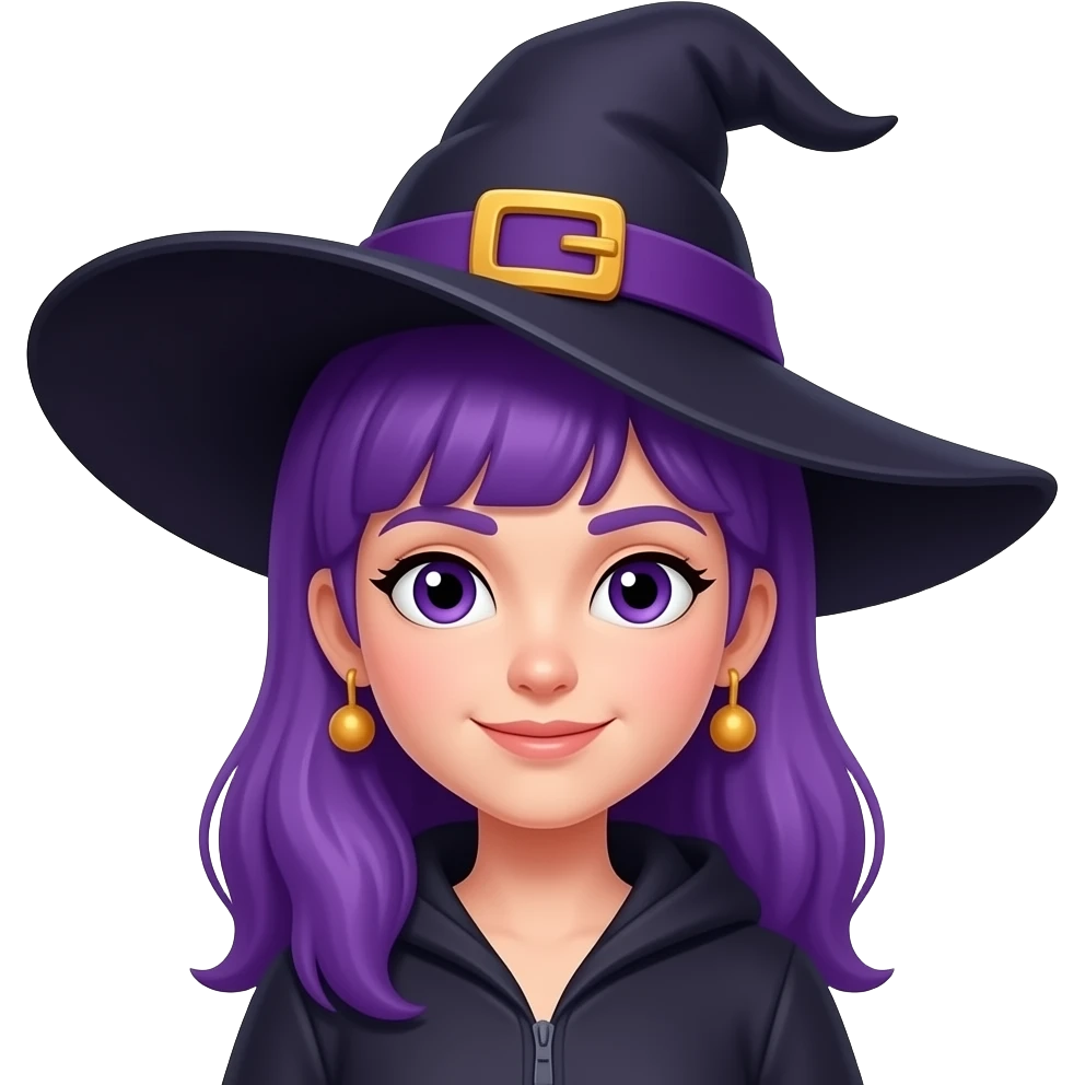 witch purple hair emoji