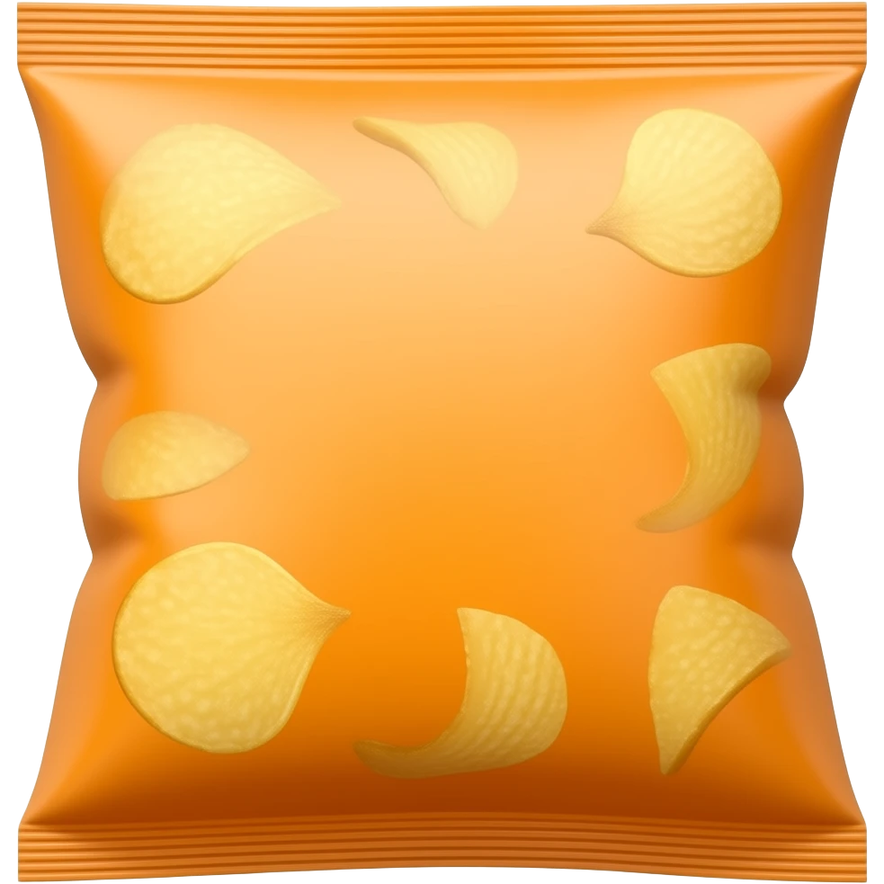 chips packet in orange without label emoji